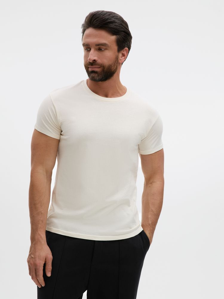 Футболка унисекс Regent 150, светло-бежевая / Миниатюра модельного (1000)