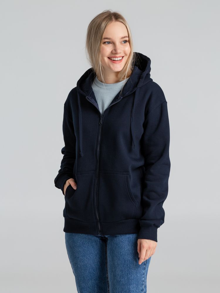 Толстовка на молнии с капюшоном Siverga 2.0 Heavy, темно-синяя / Миниатюра модельного (1000)