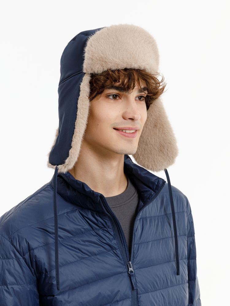 Шапка-ушанка Wasa, темно-синяя / Миниатюра модельного (1000)