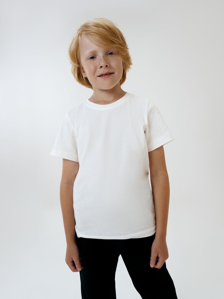 Футболка детская T-Bolka Kids, белая (теплый оттенок) / Миниатюра модельного (1000)