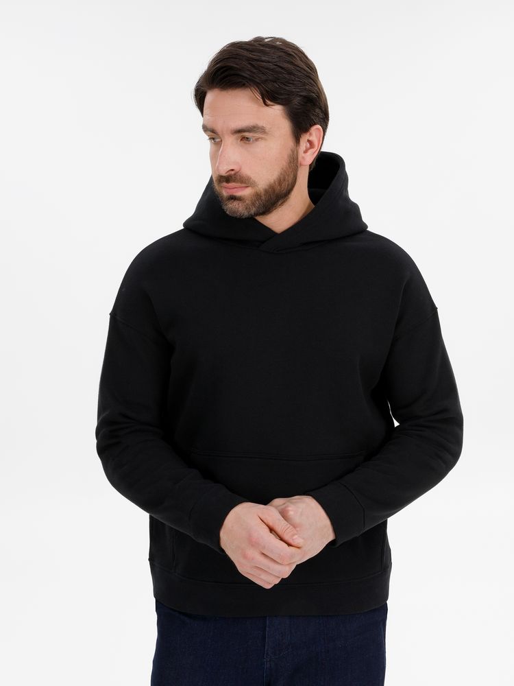 Худи оверсайз унисекс Snuggie, черное / Миниатюра модельного (1000)