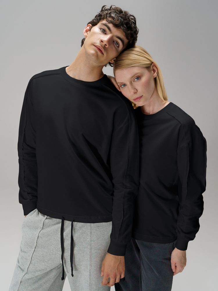 Свитшот унисекс Vozduh, черный / Миниатюра модельного (1000)