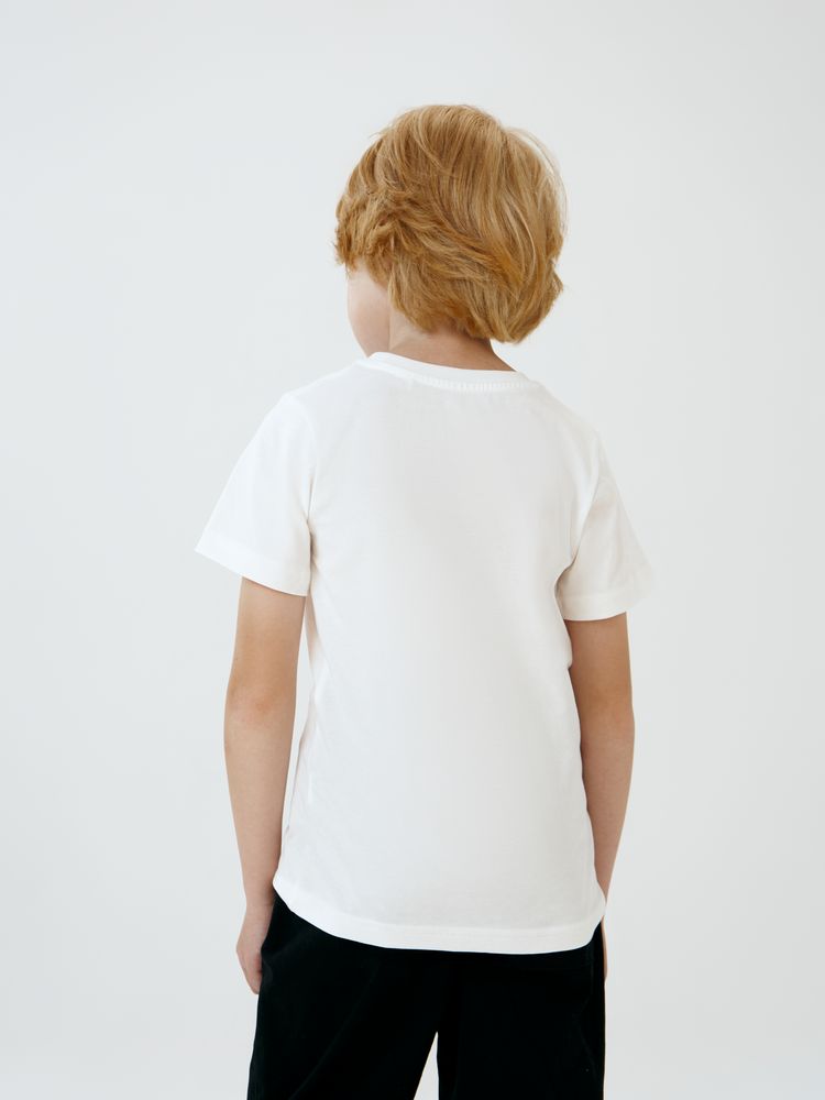 Футболка детская T-Bolka Kids, белая (теплый оттенок) / Миниатюра модельного (1000)
