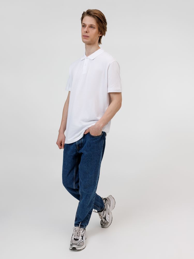 Рубашка поло унисекс Pulse, белая / Миниатюра модельного (1000)