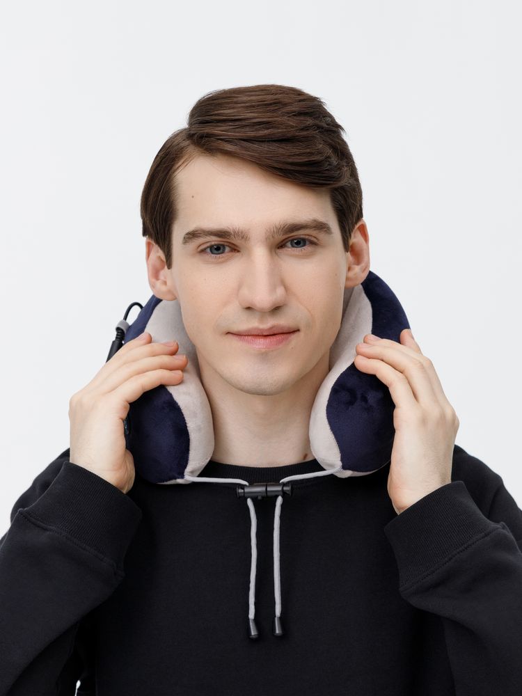 Дорожная подушка-массажер inRelax, синяя / Миниатюра модельного (1000)