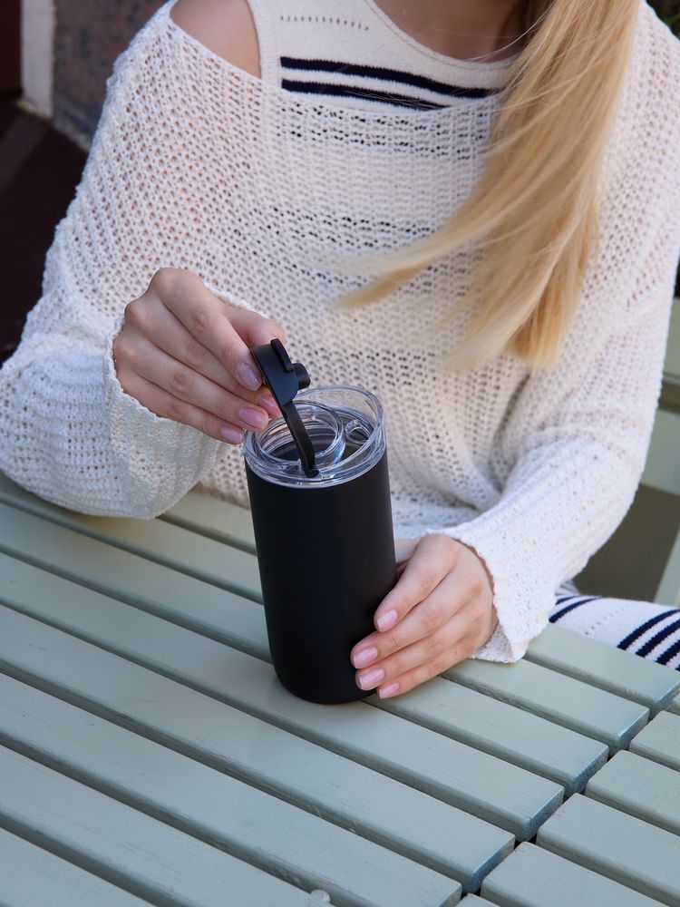 Термостакан Voima, черный / Миниатюра имиджевого (1000)