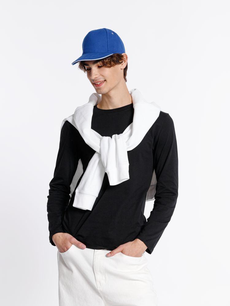 Бейсболка Classic, ярко-синяя с белым кантом / Миниатюра модельного (1000)