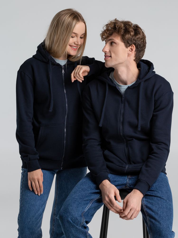 Толстовка на молнии с капюшоном Siverga 2.0 Heavy, темно-синяя / Миниатюра модельного (1000)