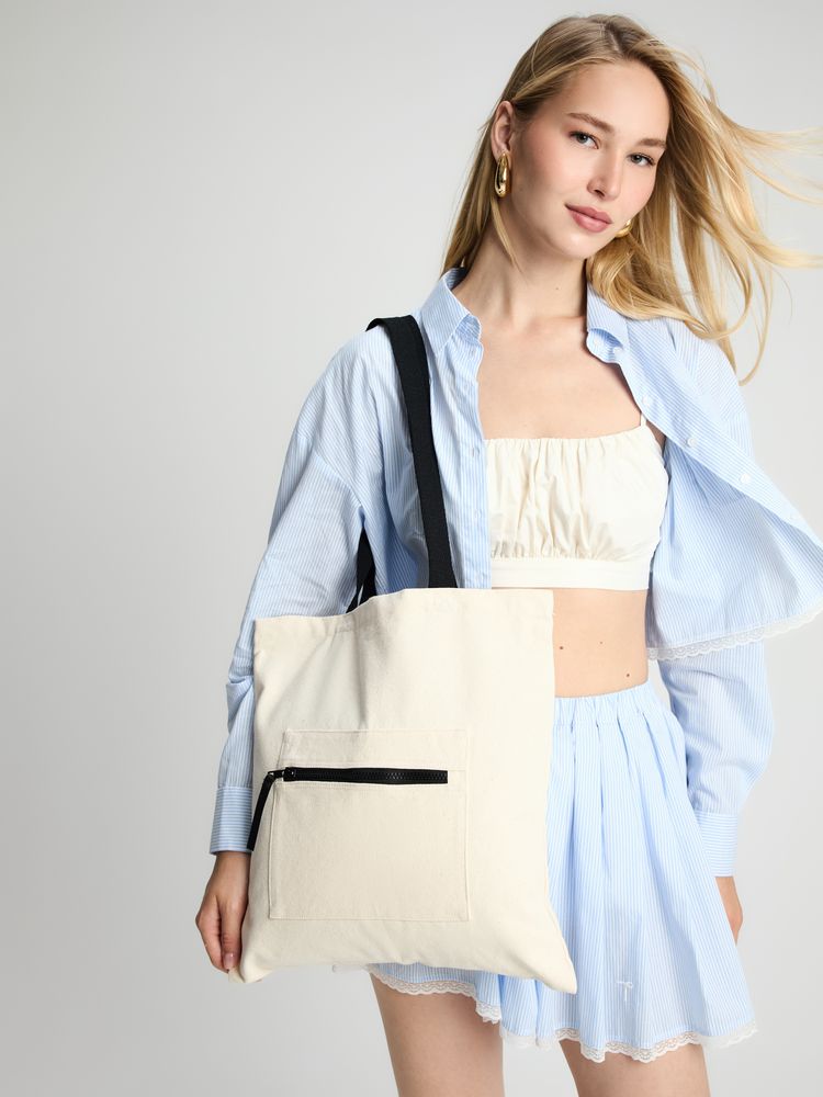 Сумка для покупок Stroll, неокрашенная с черным / Миниатюра модельного (1000)