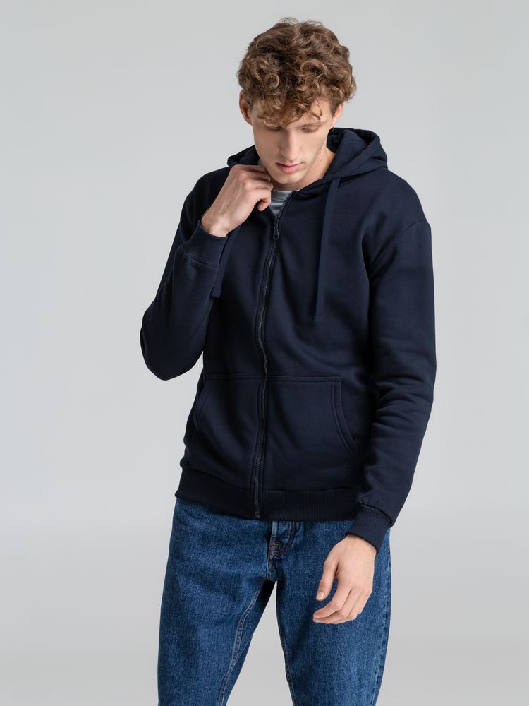 Толстовка на молнии с капюшоном Siverga 2.0 Heavy, темно-синяя / Миниатюра модельного (1000)