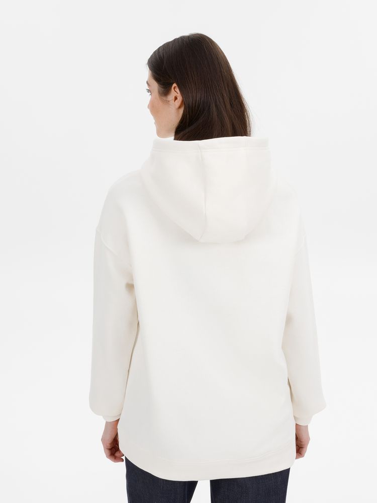 Худи оверсайз унисекс Snuggie, молочно-белое / Миниатюра модельного (1000)