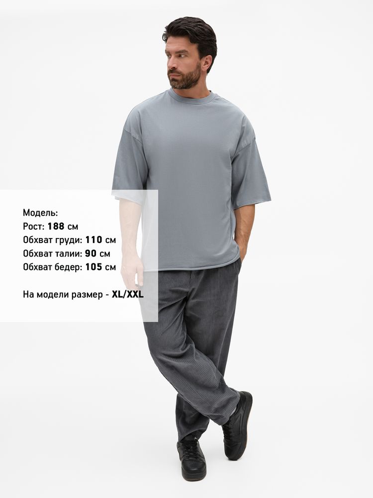 Футболка унисекс T1, серая / Миниатюра модельного (1000)