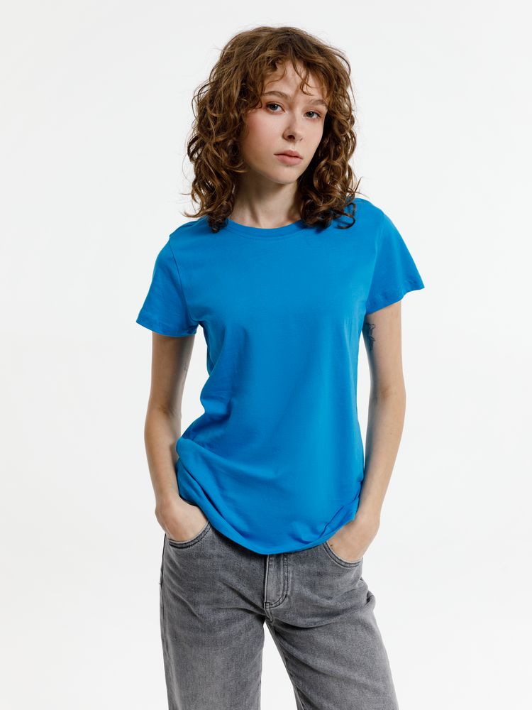 Футболка женская T-bolka Lady, бирюзовая / Миниатюра модельного (1000)