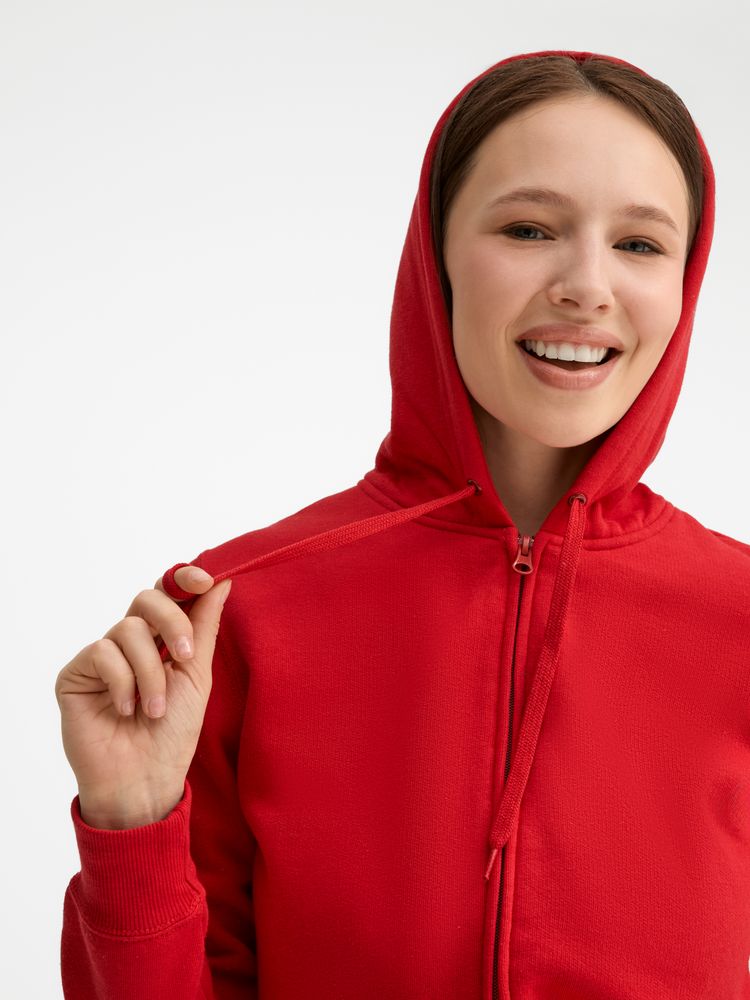 Толстовка женская на молнии с капюшоном Seven Women, красная / Миниатюра модельного (1000)
