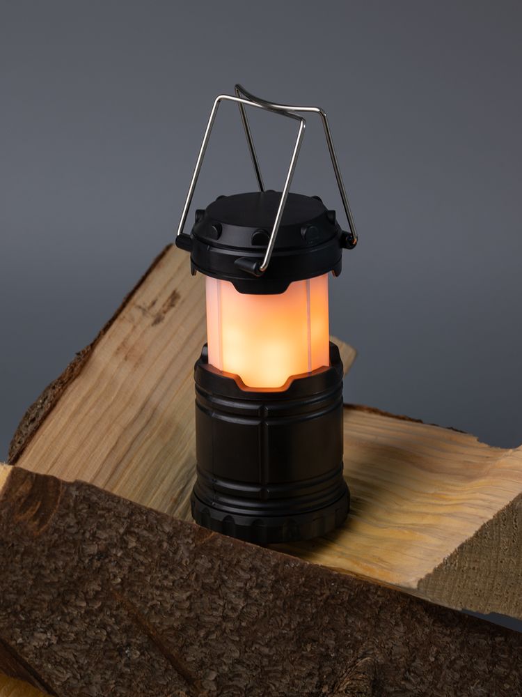 Кемпинговый фонарь с имитацией пламени Lindau Flame, черный / Миниатюра имиджевого (1000)