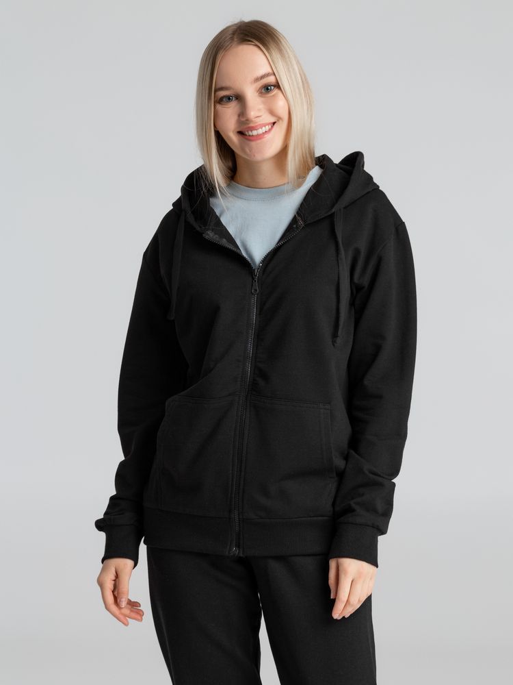 Толстовка на молнии с капюшоном Siverga 2.0, черная / Миниатюра модельного (1000)