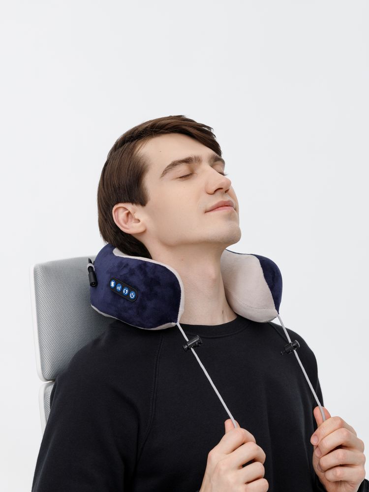 Дорожная подушка-массажер inRelax, синяя / Миниатюра модельного (1000)