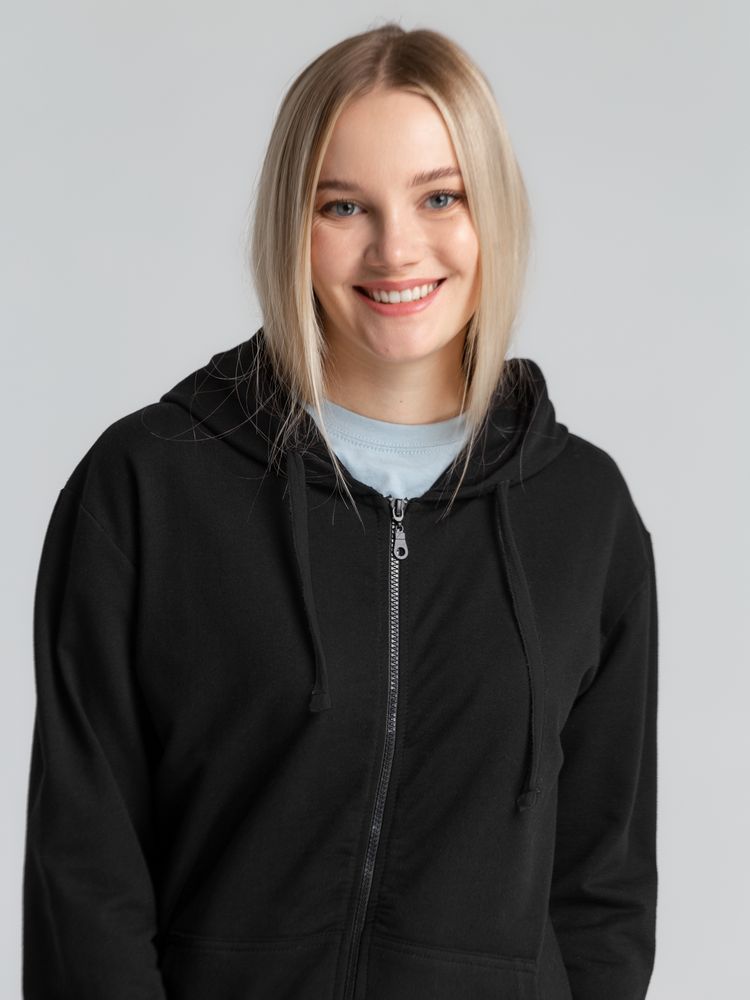 Толстовка на молнии с капюшоном Siverga 2.0, черная / Миниатюра модельного (1000)