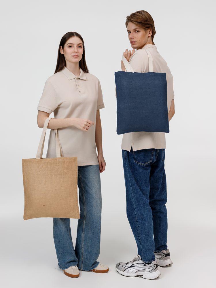 Холщовая сумка на плечо Juhu, синяя / Миниатюра модельного (1000)