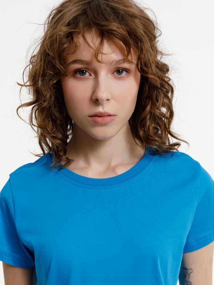 Футболка женская T-bolka Lady, бирюзовая / Миниатюра модельного (1000)