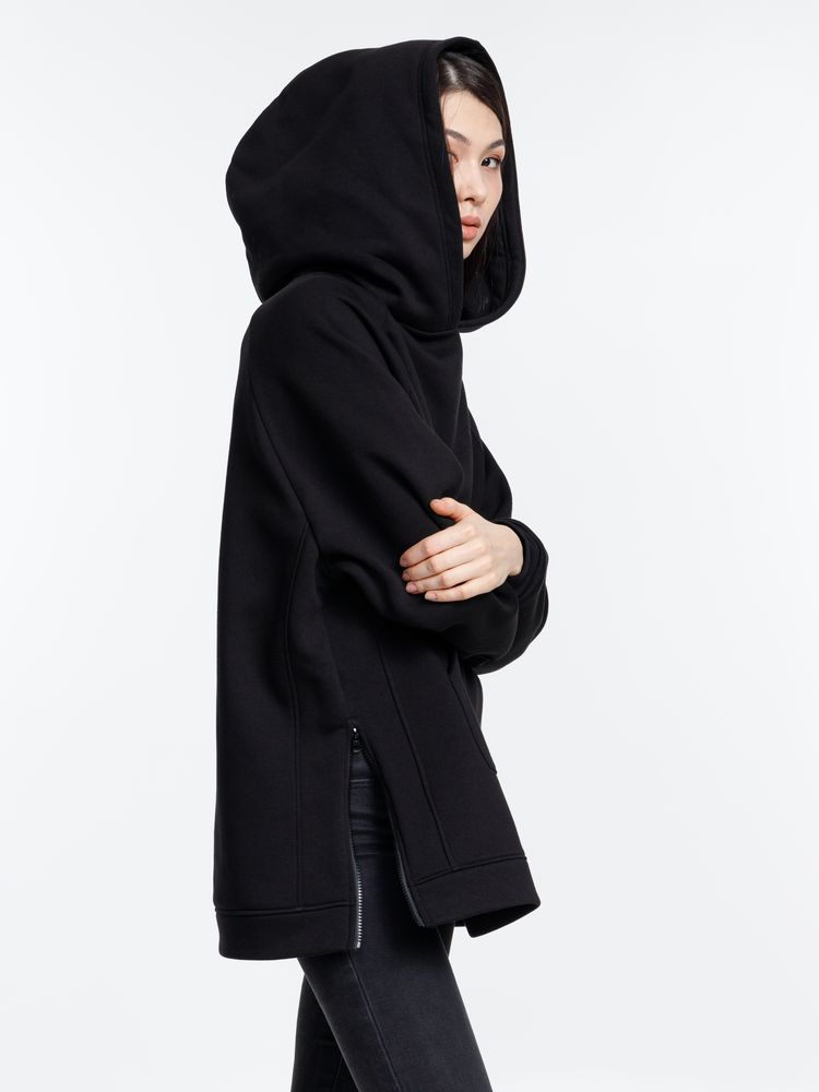 Худи унисекс оверсайз Easy Street, черное / Миниатюра модельного (1000)