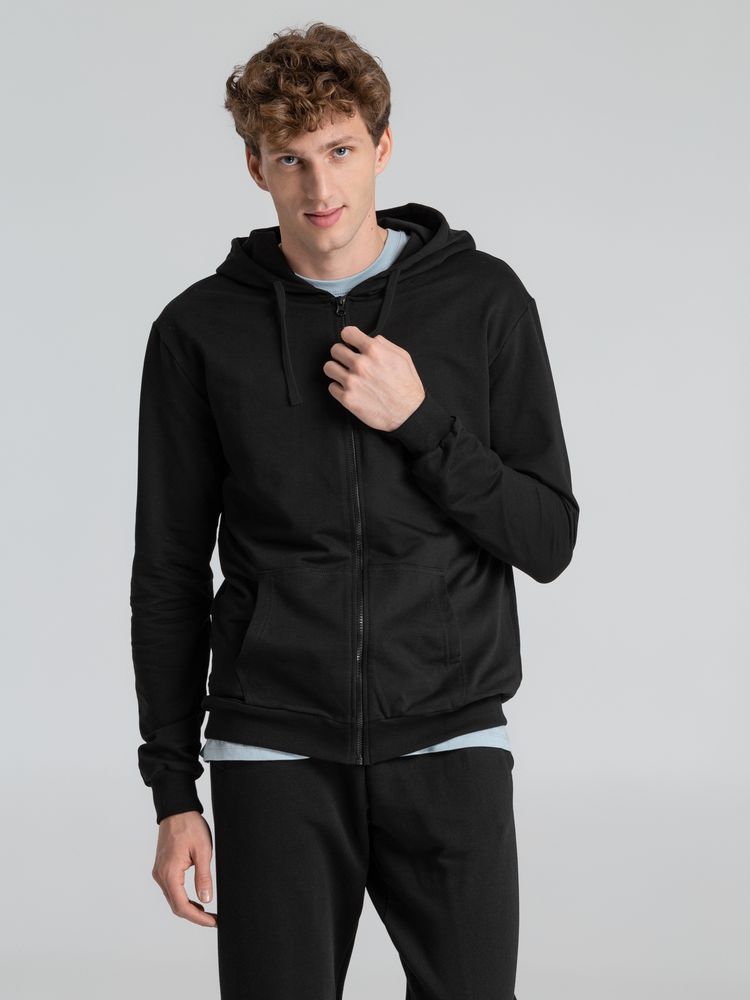 Толстовка на молнии с капюшоном Siverga 2.0, черная / Миниатюра модельного (1000)