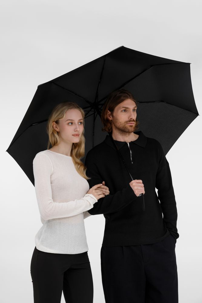 Зонт складной Fiber, черный / Миниатюра модельного (1000)