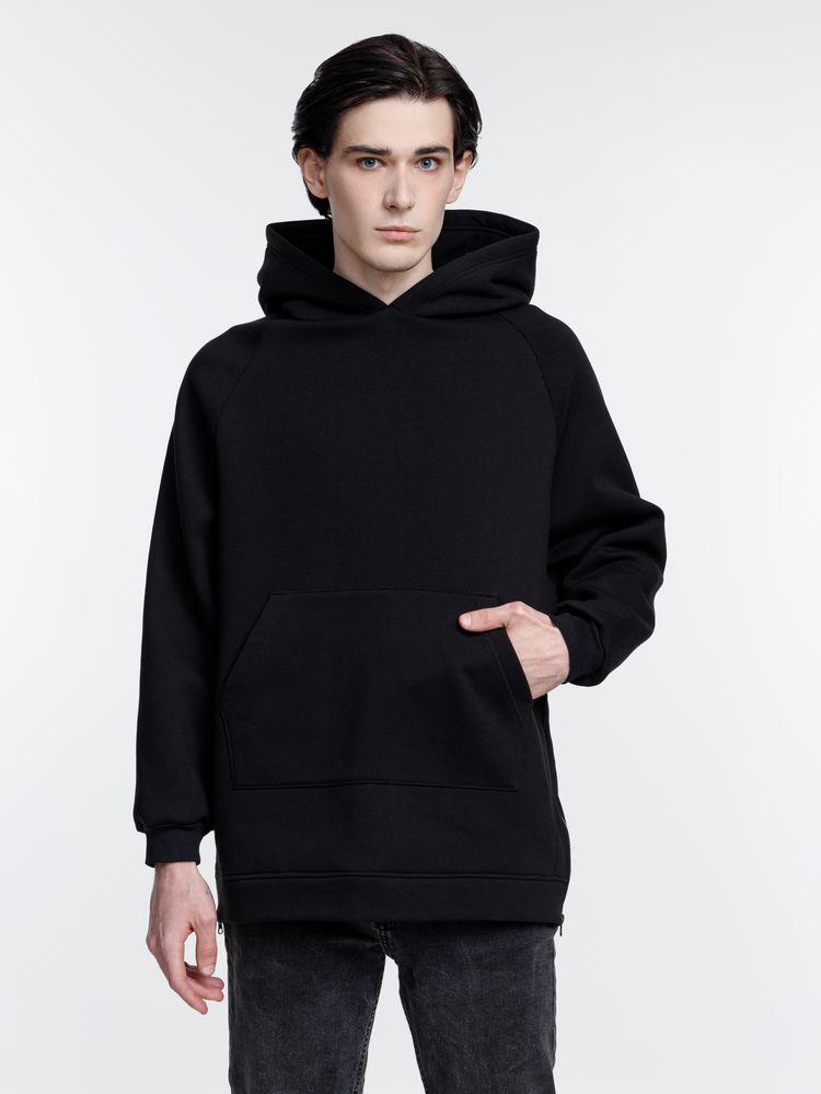 Худи унисекс оверсайз Easy Street, черное / Миниатюра модельного (1000)