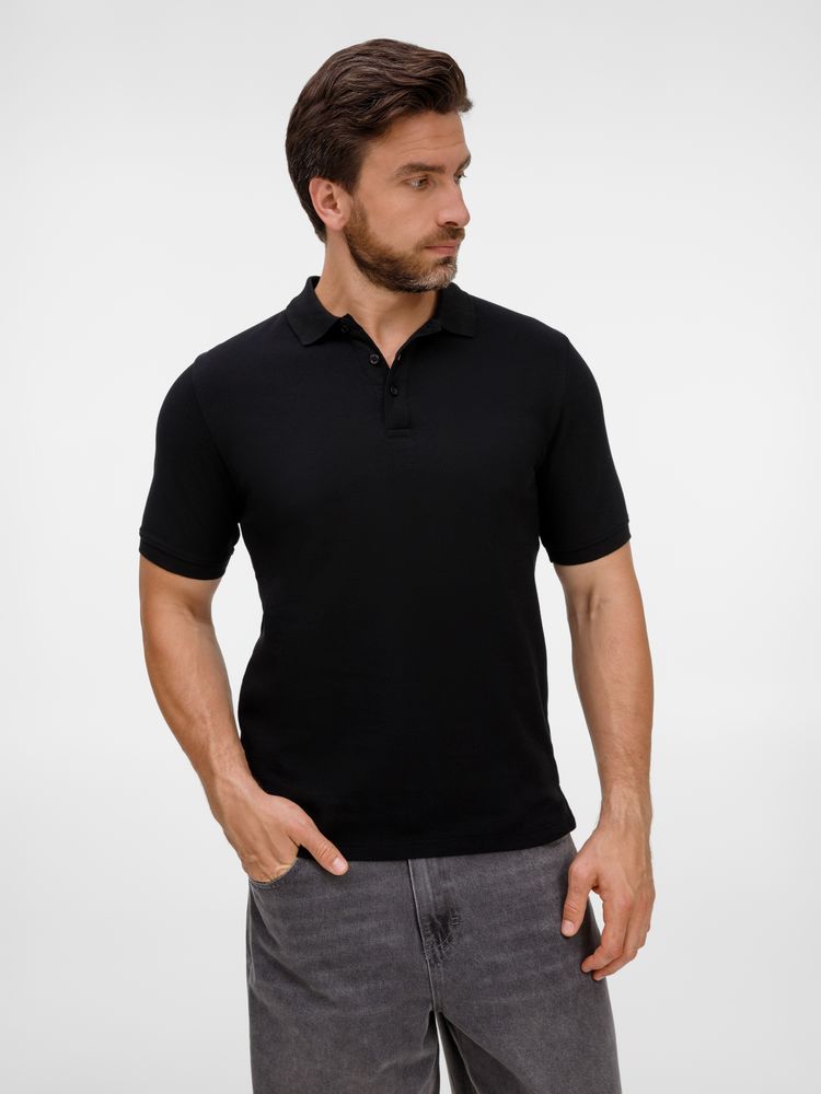 Рубашка поло унисекс Upswing, черная / Миниатюра модельного (1000)