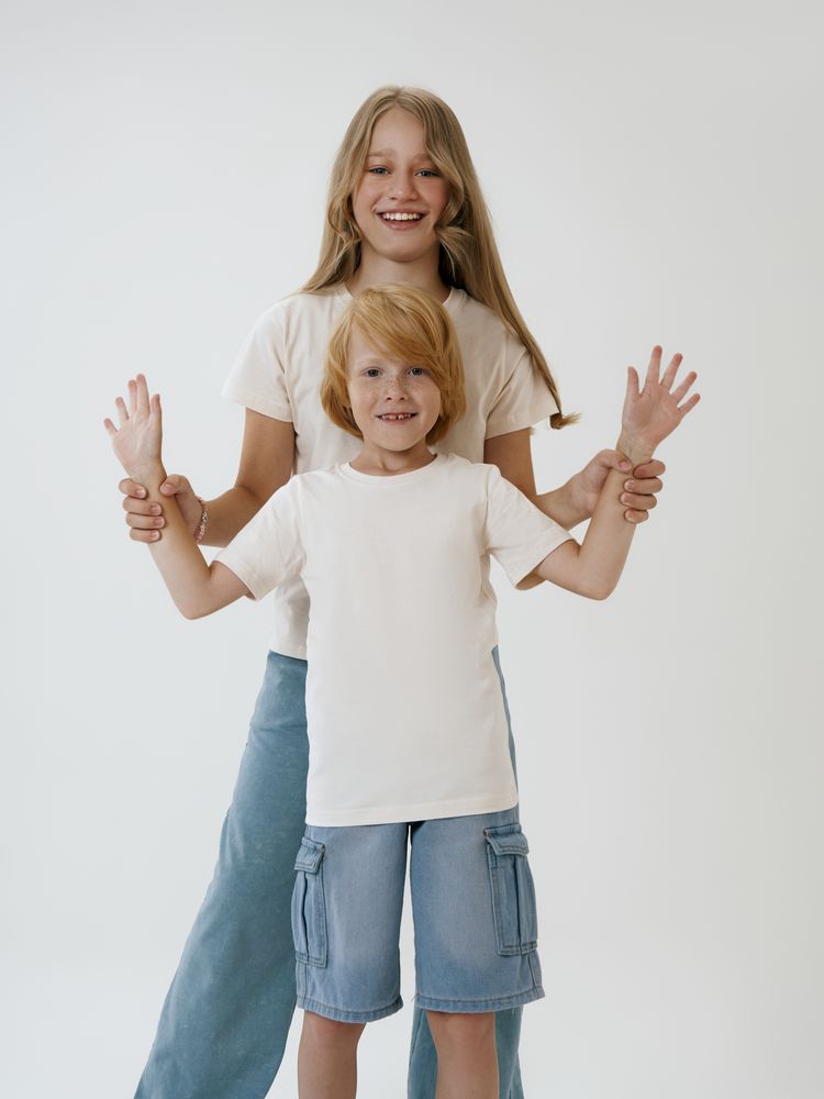 Футболка детская T-Bolka Kids, молочно-белая / Миниатюра модельного (1000)