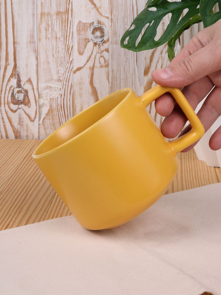 Чашка Jumbo в коробке матовая, желтая / Миниатюра имиджевого (1000)