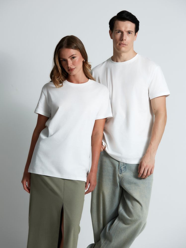 Футболка унисекс T-Bolka 160, белая (белоснежная) / Миниатюра модельного (1000)