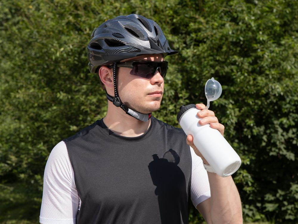 Бутылка для велосипеда Bikescape, белая с черным / Миниатюра имиджевого (1000)