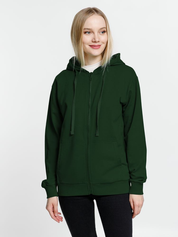 Толстовка на молнии с капюшоном Siverga 2.0, темно-зеленая / Миниатюра модельного (1000)