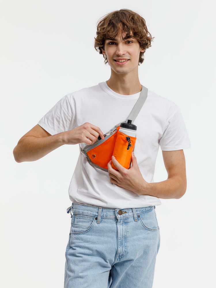 Сумка поясная с отделением для бутылки Waterun, оранжевая / Миниатюра модельного (1000)