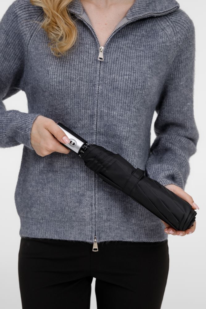 Зонт складной Fiber, черный / Миниатюра модельного (1000)