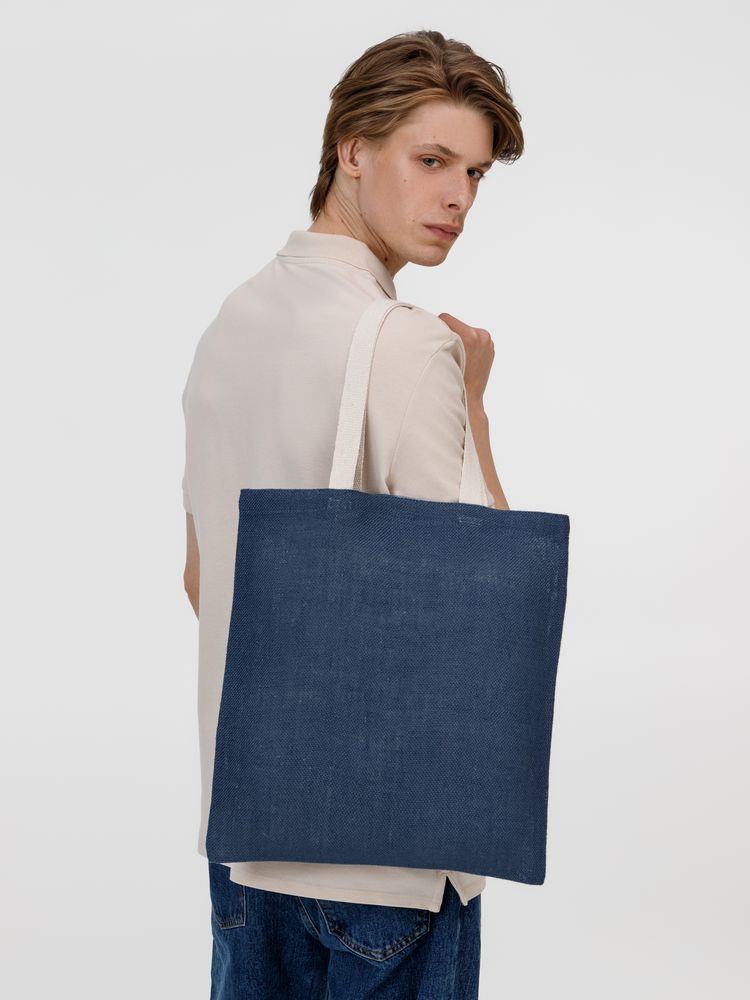 Холщовая сумка на плечо Juhu, синяя / Миниатюра модельного (1000)