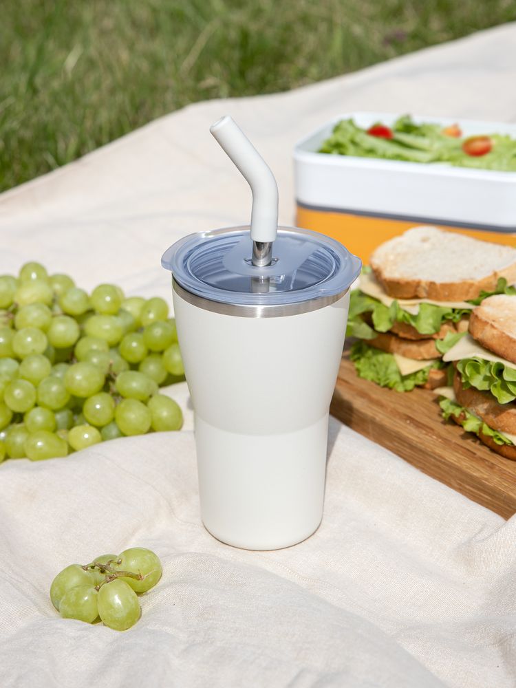 Термостакан Sapporo без логотипа, белый / Миниатюра имиджевого (1000)