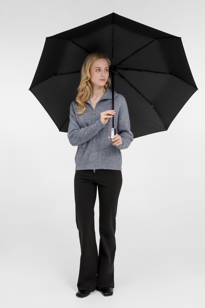 Зонт складной Fiber, черный / Миниатюра модельного (1000)