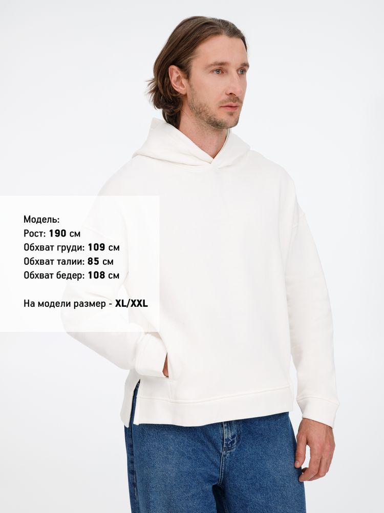 Худи оверсайз унисекс Tolla, молочное / Миниатюра модельного (1000)