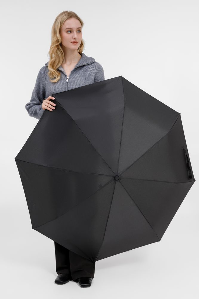 Зонт складной Fiber, черный / Миниатюра модельного (1000)