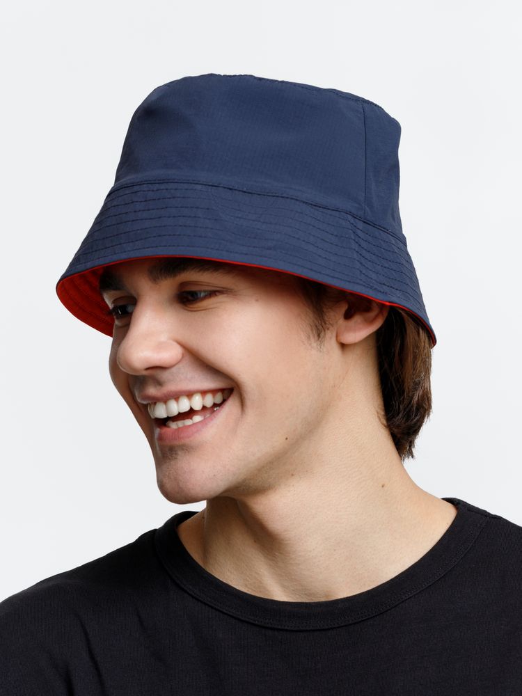 Панама Nylon двусторонняя, темно-синяя с красным / Миниатюра модельного (1000)