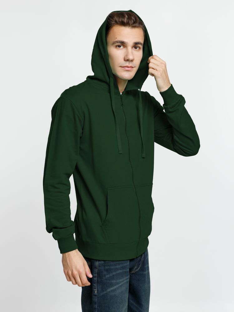 Толстовка на молнии с капюшоном Siverga 2.0, темно-зеленая / Миниатюра модельного (1000)