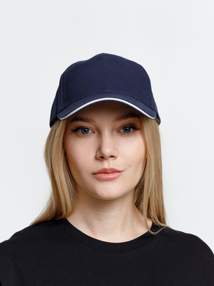 Бейсболка Buffalo, темно-синяя с белым / Миниатюра модельного (1000)