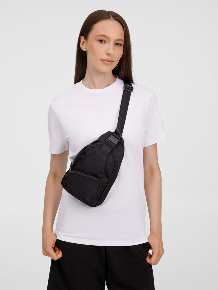 Спортивный кросс-боди рюкзак Bagventure, черный / Миниатюра модельного (1000)