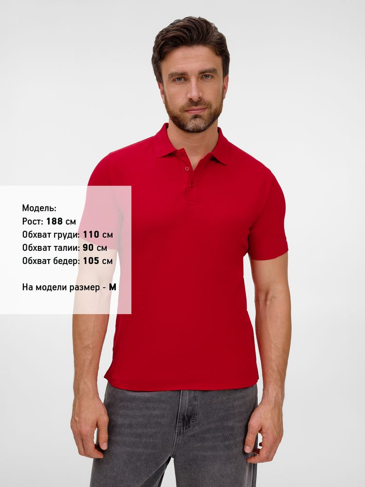 Рубашка поло унисекс Tervise, красная / Миниатюра модельного (1000)