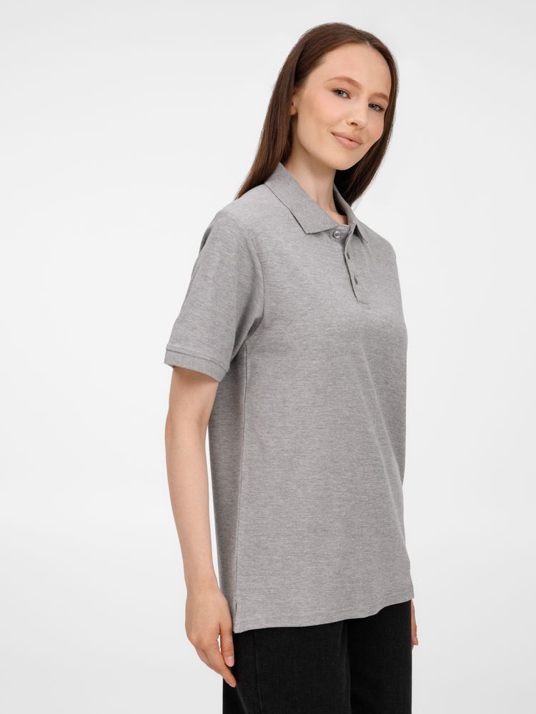 Рубашка поло унисекс Upswing, серый меланж / Миниатюра модельного (1000)
