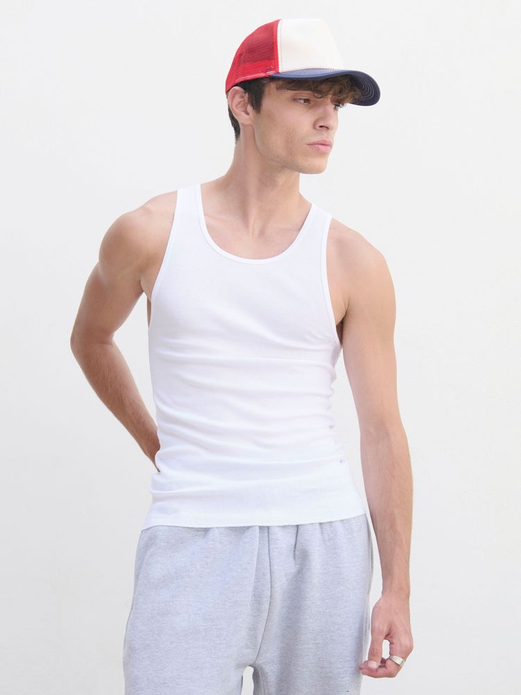 Майка унисекс Pablo, белая / Миниатюра модельного (1000)