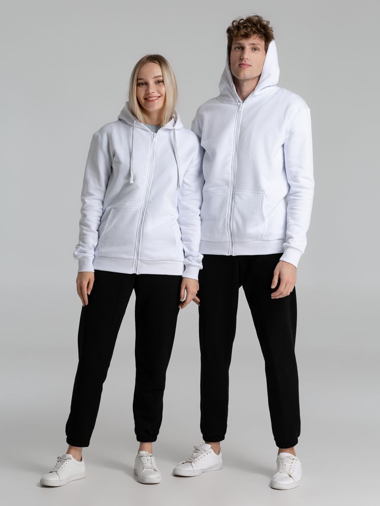 Толстовка на молнии с капюшоном Siverga 2.0 Heavy, белая / Миниатюра модельного (1000)