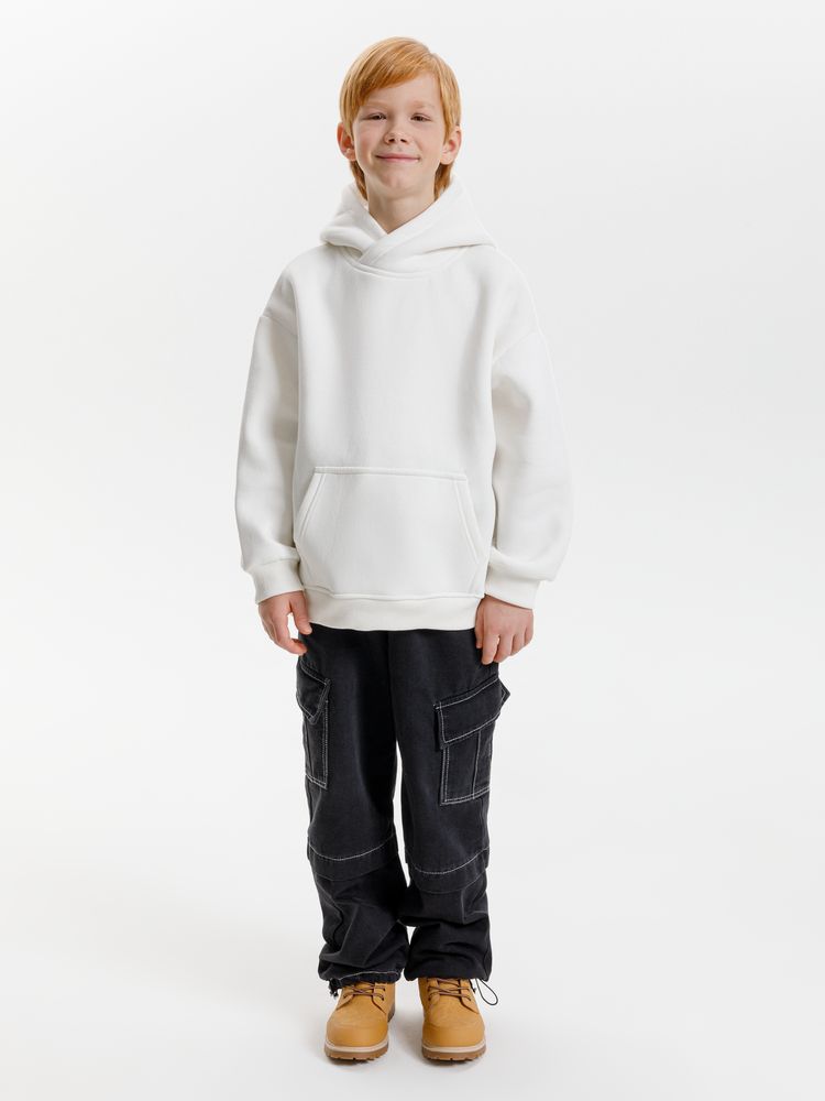 Худи детское оверсайз Junipero, молочное (белое) / Миниатюра модельного (1000)